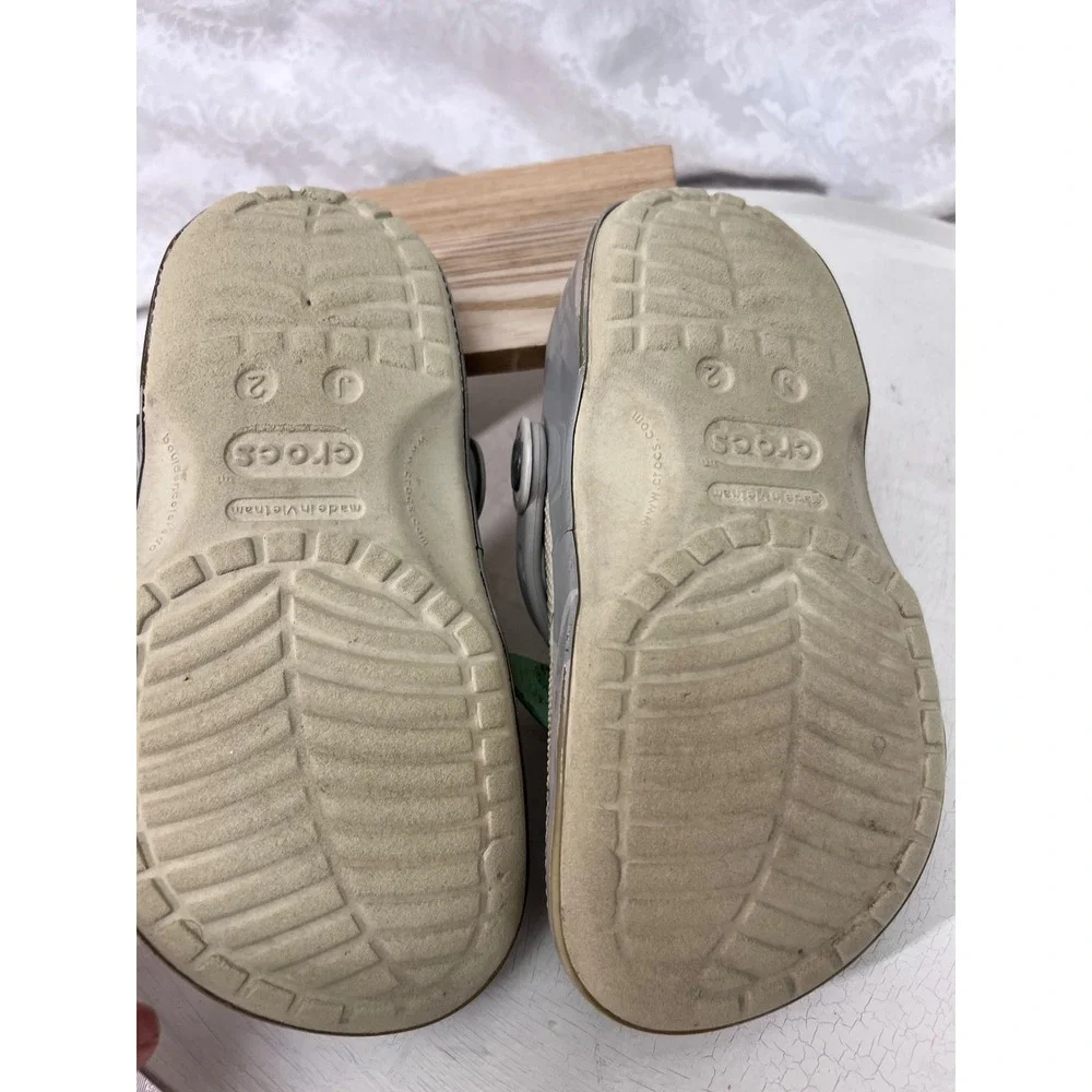 Crocs Kids Star Wars The Mandalorian Grogu Clogs Grey J2 Baby Yoda Jibbitz